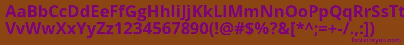 Opensans ffy Font – Purple Fonts on Brown Background