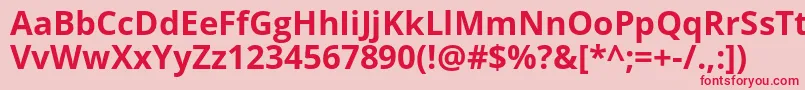 Opensans ffy Font – Red Fonts on Pink Background