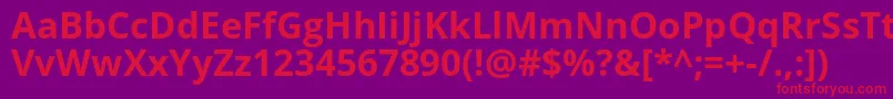 Opensans ffy Font – Red Fonts on Purple Background