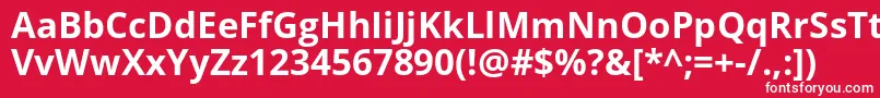 Opensans ffy Font – White Fonts on Red Background