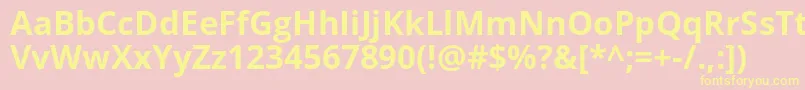 Opensans ffy Font – Yellow Fonts on Pink Background