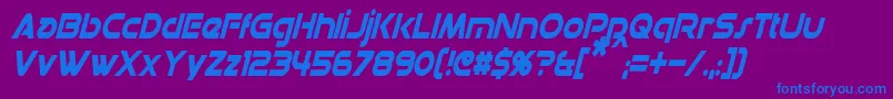 DatacronCondensedItalic Font – Blue Fonts on Purple Background