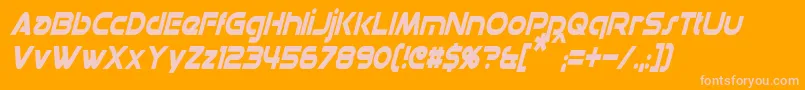 More about DatacronCondensedItalic Font DatacronCondensedItalic Font – Pink Fonts on Orange Background