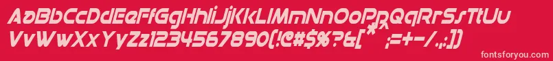 More about DatacronCondensedItalic Font DatacronCondensedItalic Font – Pink Fonts on Red Background