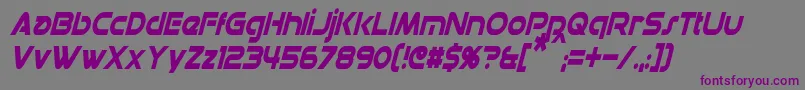 DatacronCondensedItalic Font – Purple Fonts on Gray Background