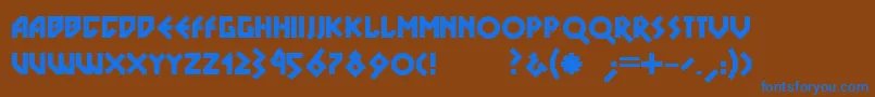 Dsnovablack Font – Blue Fonts on Brown Background