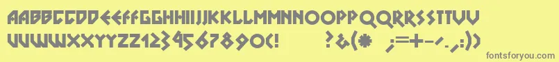 Dsnovablack-Schriftart – Graue Schriften auf gelbem Hintergrund