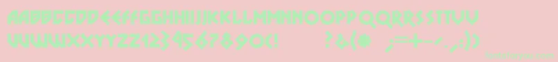 Dsnovablack Font – Green Fonts on Pink Background