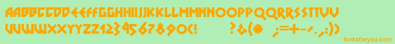 Dsnovablack Font – Orange Fonts on Green Background