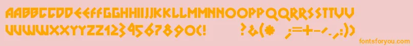 Dsnovablack Font – Orange Fonts on Pink Background