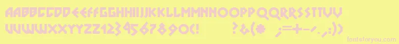 Dsnovablack Font – Pink Fonts on Yellow Background