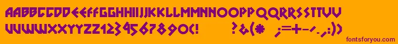 Dsnovablack Font – Purple Fonts on Orange Background