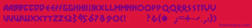 Dsnovablack Font – Purple Fonts on Red Background