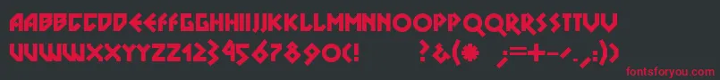 Dsnovablack Font – Red Fonts on Black Background
