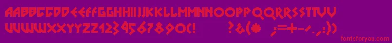 Dsnovablack Font – Red Fonts on Purple Background