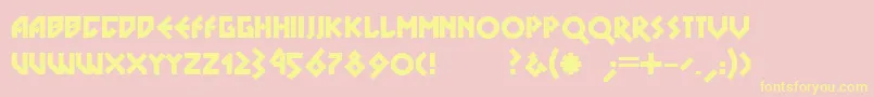 Dsnovablack Font – Yellow Fonts on Pink Background