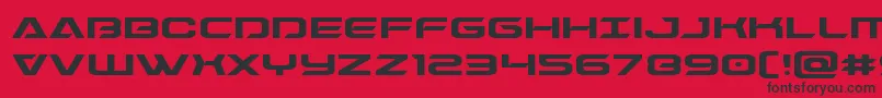 フォントDameronexpand – 赤い背景に黒い文字