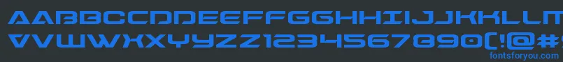 Dameronexpand Font – Blue Fonts on Black Background