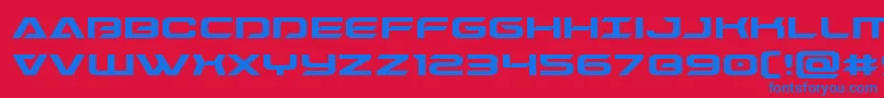 Dameronexpand Font – Blue Fonts on Red Background