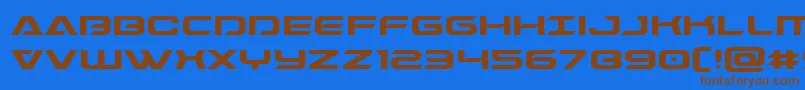 Dameronexpand Font – Brown Fonts on Blue Background