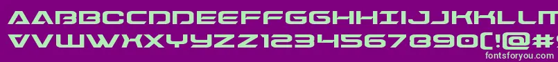 Dameronexpand Font – Green Fonts on Purple Background