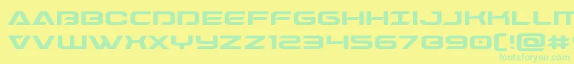 Czcionka Dameronexpand – zielone czcionki na żółtym tle