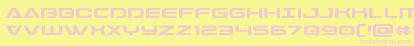 Dameronexpand Font – Pink Fonts on Yellow Background