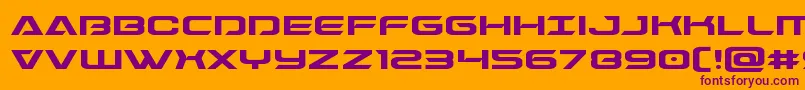 Dameronexpand Font – Purple Fonts on Orange Background
