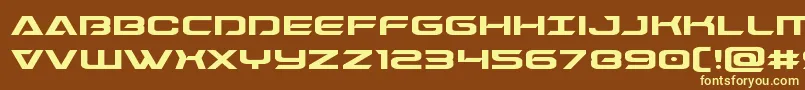 Fonte Dameronexpand – fontes amarelas em um fundo marrom
