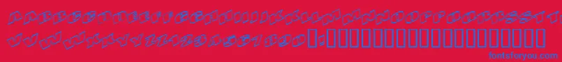 Kometenmelodie1 Font – Blue Fonts on Red Background