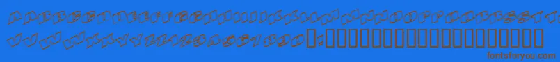 Kometenmelodie1 Font – Brown Fonts on Blue Background