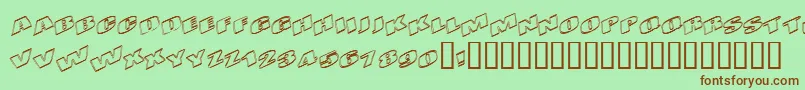 Kometenmelodie1 Font – Brown Fonts on Green Background