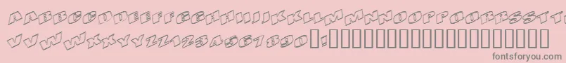 Kometenmelodie1 Font – Gray Fonts on Pink Background