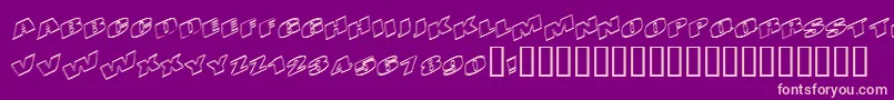 Kometenmelodie1 Font – Pink Fonts on Purple Background