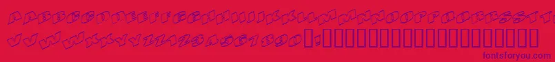 Kometenmelodie1 Font – Purple Fonts on Red Background