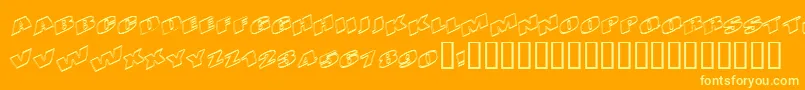 Kometenmelodie1 Font – Yellow Fonts on Orange Background