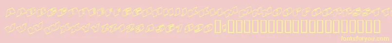 Kometenmelodie1 Font – Yellow Fonts on Pink Background