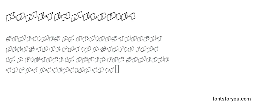 Обзор шрифта Kometenmelodie1