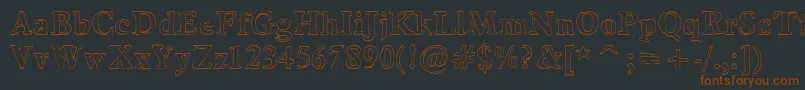 Bounty Font – Brown Fonts on Black Background