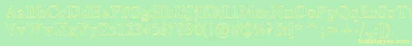 Bounty Font – Yellow Fonts on Green Background