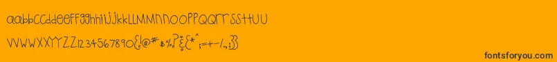 MtfPlaytime Font – Black Fonts on Orange Background