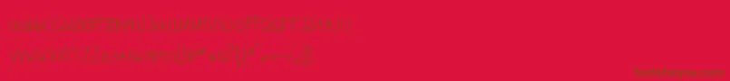 Police MtfPlaytime – polices brunes sur fond rouge