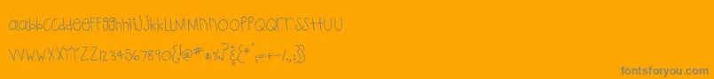MtfPlaytime Font – Gray Fonts on Orange Background