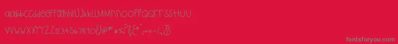MtfPlaytime Font – Gray Fonts on Red Background