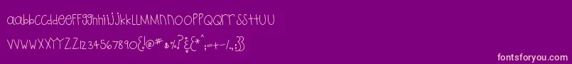 MtfPlaytime Font – Pink Fonts on Purple Background