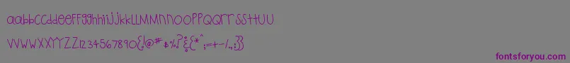 MtfPlaytime-Schriftart – Violette Schriften auf grauem Hintergrund