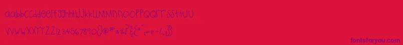 MtfPlaytime Font – Purple Fonts on Red Background