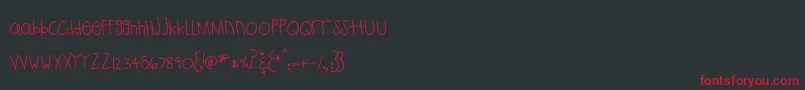 MtfPlaytime Font – Red Fonts on Black Background