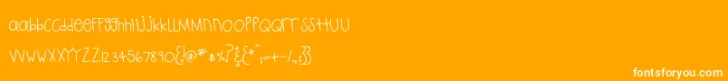 MtfPlaytime Font – White Fonts on Orange Background