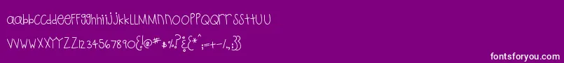 MtfPlaytime Font – White Fonts on Purple Background